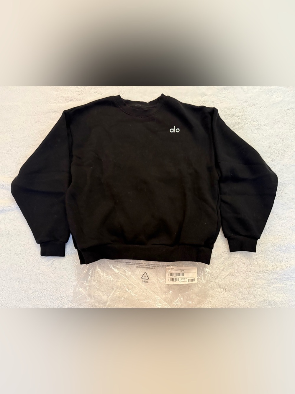 Alo Crewneck Sweatshirt Black Small